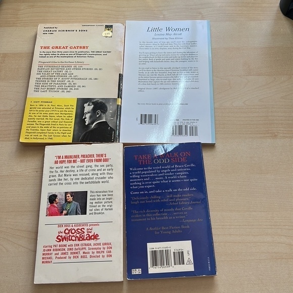 4 Classic Short Stories, Paperback, Little Women, The Great Gatsby,Oddly Enough - Picture 2 of 6